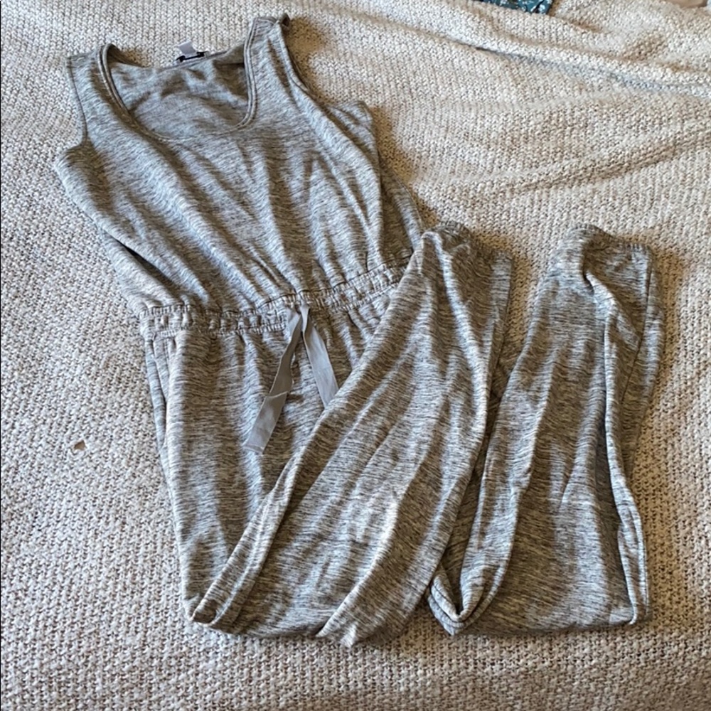 Gray jogger jumpsuit